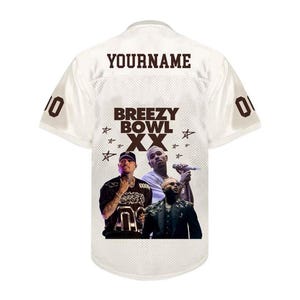 Personalized Chris Brown Jersey, Chris Brown Breezy Bowl XX Baseball Jersey, Breezy Bowl XX Shirt, Chris Brown Shirt, Breezy Bowl 2025 Tee