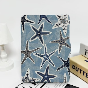Blue Starfish - Custom Kindle Case–Optional Hand Strap, Fits Paperwhite 1/2/4, Kindle 2022, 10th & 11th Gen, Colorsoft Cover and More