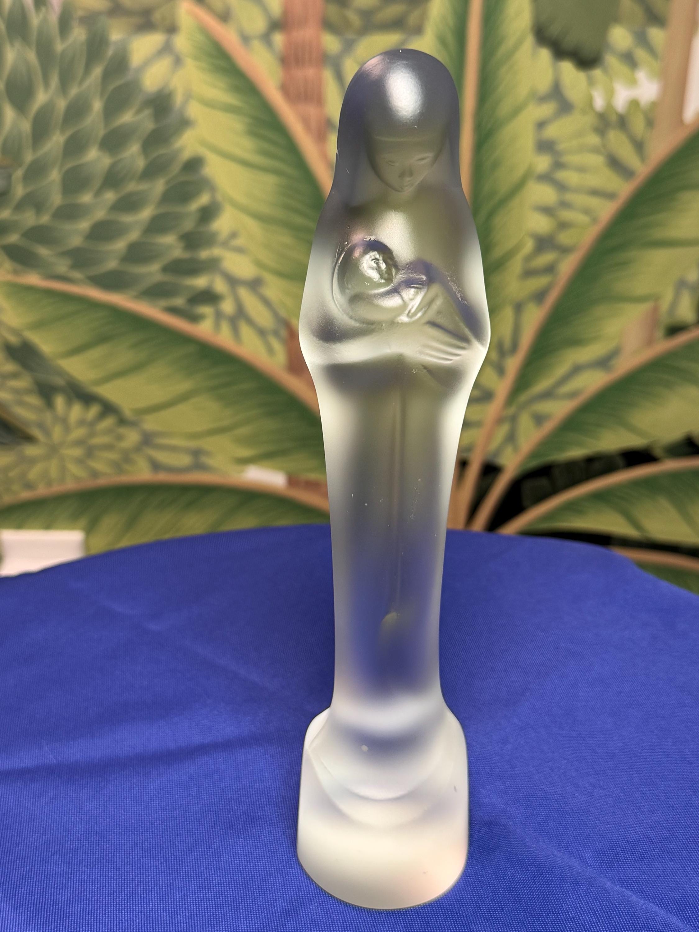 vintage glass figure ୨୧ * ガラスの リスさん Glass Lady Figurine