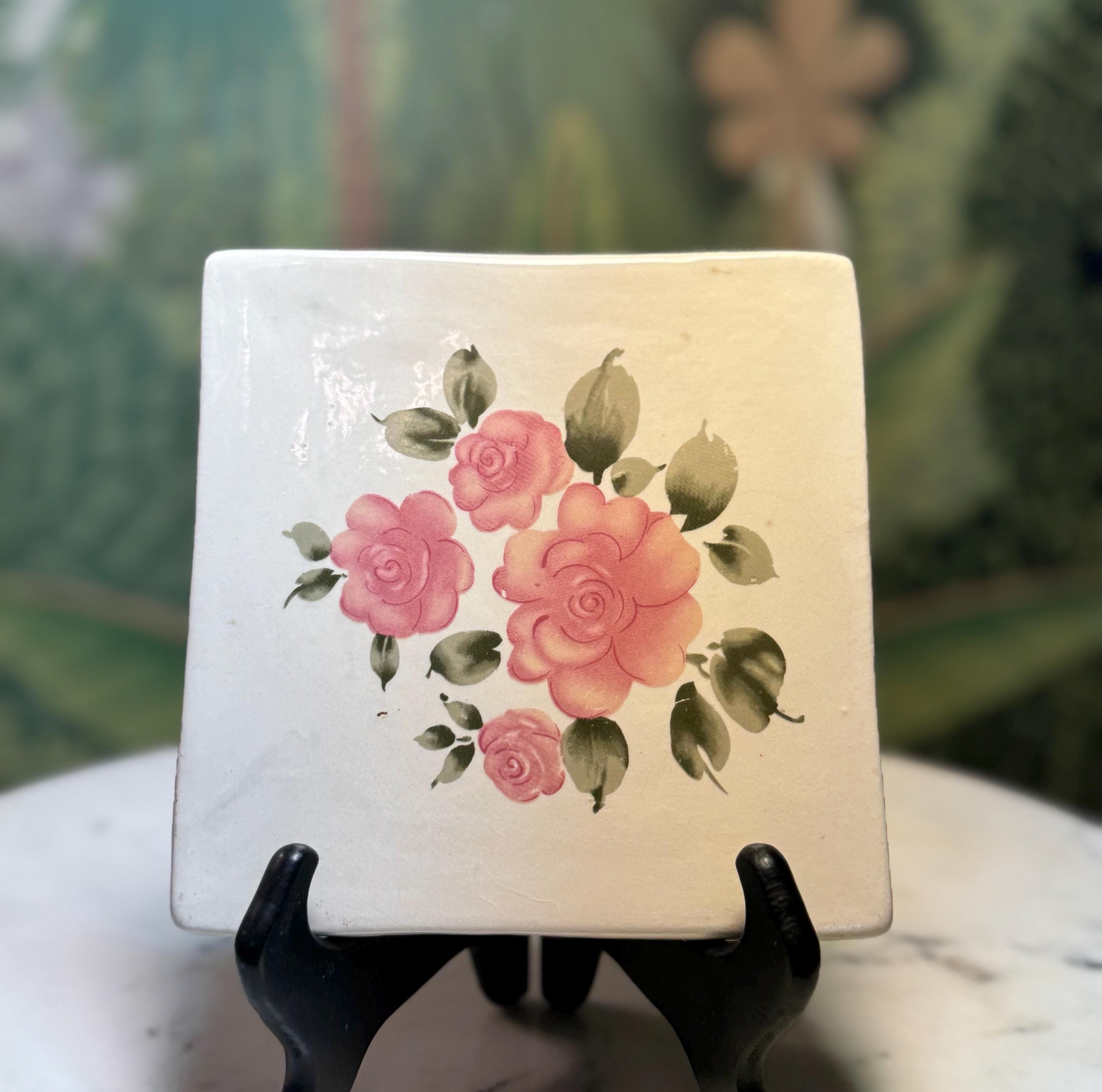 Easter Bunny Trivet With Ceramic Tile - 8x8 Inch Cute Bunny Design Hot Plate