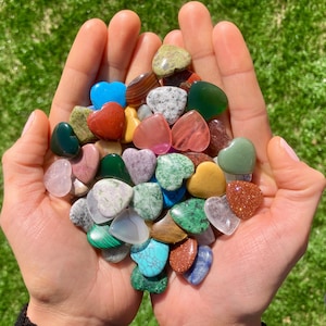 Mini Crystal Heart Lucky Dip: Polished Gemstone Healing Stones