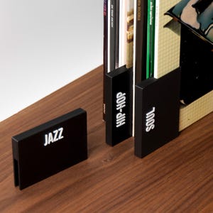 Divisores de organización para colección de discos de vinilo con texto personalizado