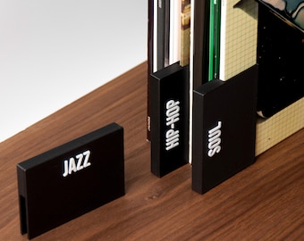 Custom Text Vinyl Record Collection Organsing Dividers: Organizers For Artists, Alphabet, Genres And Band Names, Gift For Vinyl Lovers