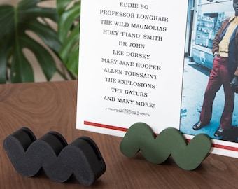 Squiggle Vinyl Record Display Stand: Modern Abstract Record Storage LP Album Holder, Gift For Vinyl Lovers
