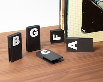 Divisores de discos de vinilo con alfabeto: almacenamiento de LP impreso en 3D