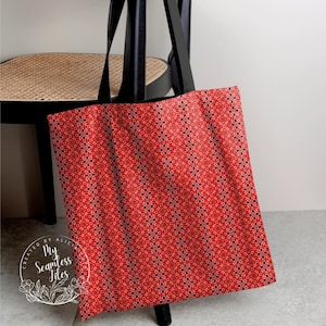 Sac fourre-tout Alice au pays des merveilles, reine de coeur, imprimé géométrique rouge noir, cadeau pour les amoureux des livres, sac à main de voyage à bandoulière pour week-end