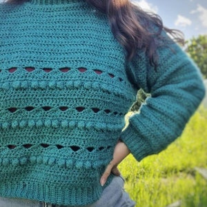 Crochet Sweater Pattern - Step by Step - Diagrams - Customizable Sizes - Digital Download - English