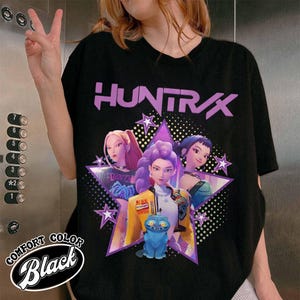 Kpop Huntrix Shirt, Kpop Demon Hunters Shirt, Kpop Huntrix Tee, Mira, Rumi, Zoey, Derpy Tiger Tee, Gift for Huntrix fans, Saja Boys Fans