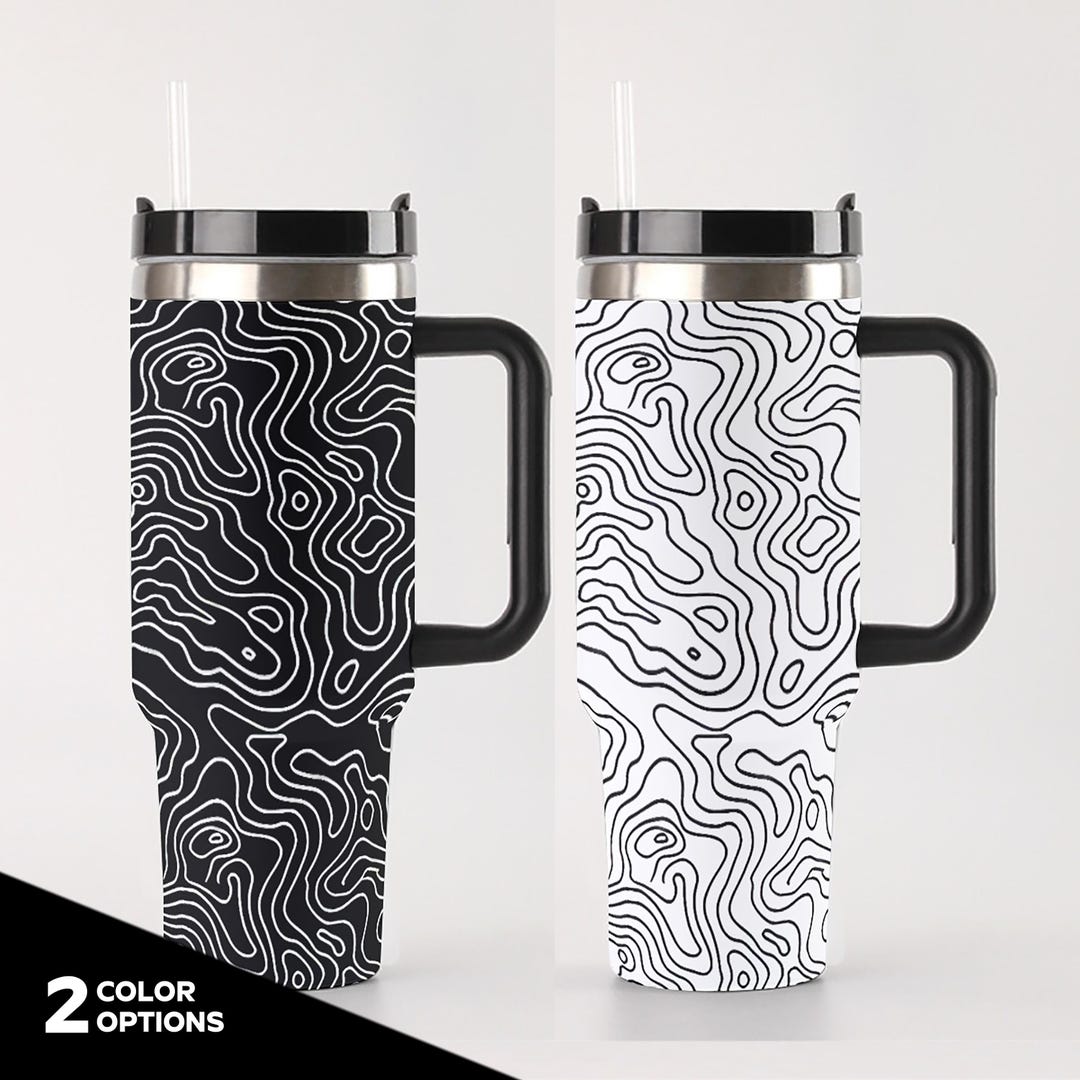 Abstract Stainless steel tumbler
