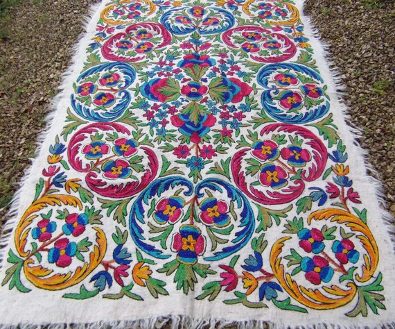 Kilim Teppich Filtz Wolle Kashmir 183 X 122 Cm Etsy
