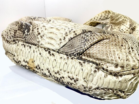 XL Pre-Owned Genuine PYTHON Snake Skin Freeform B… - image 4