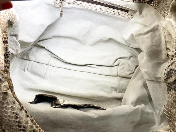 XL Pre-Owned Genuine PYTHON Snake Skin Freeform B… - image 5