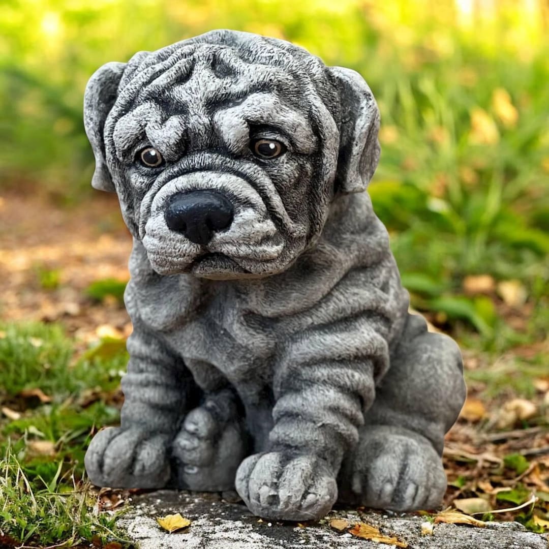Rottweiler Puppy Sitting Statue 7 In, Memorial of Rottweiler Dog ...