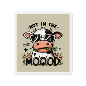 Cow Die-Cut Magnets: Playful Fridge Decor, Gift for Cow Lovers