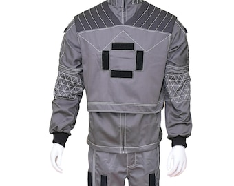 Mandalorian Inspired Star Wars Cosplay Inspired Custom Grey 3 piece Costume (Shirt, Pant, Vest) for Mandalorian Projects
