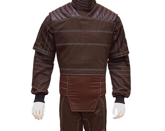 Mandalorian Inspired Star Wars Cosplay Inspired Custom BROWN 4 Piece Costume, Bounty Hunter Dark Brown for Mandalorian Projects