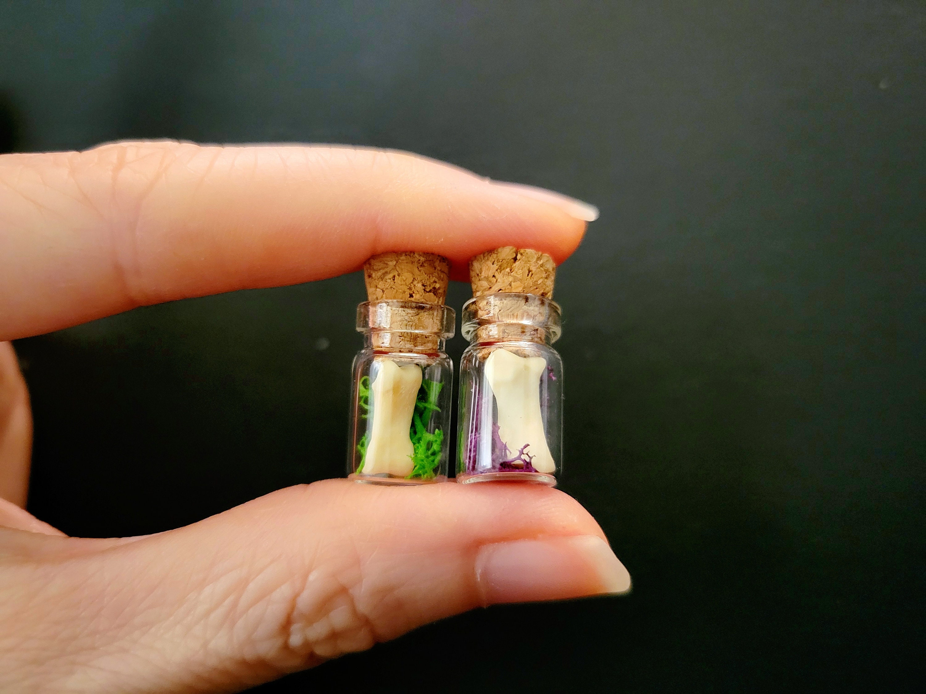 【SALE／37%OFF】 Small Moss, With Jar Bone Mini Bone Jar Witch Oddity, 陶芸