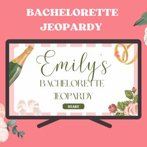 Bachelorette Party Jeopardy Game I Editable Canva Presentation | Bachelorette Trivia Game | Instant Digital Download | Customizable