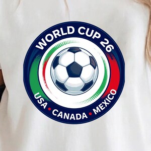 World Cup 2026 PNG Soccer Badge Clipart USA Canada Mexico Football Sublimation Instant Download