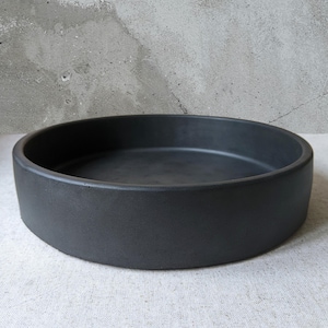 Round Black Concrete Bowl | Large Concrete Bowl | Cement Storage Dish | Concrete Round Display Dish | Decorative Display Bowl | Fruit Bowl