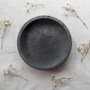 Shallow Concrete Bowl | TEXTURE | Grey Concrete Display Dish | Storage Bowl | 14cm Concrete Display Dish | Decorative Bowl | Medium Bowl