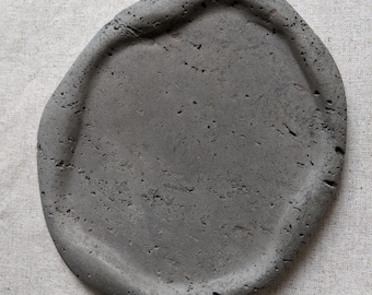 Handmade Concrete Catch All Tray - Modern Decorative Tray for Jewelry, Keys, Candles