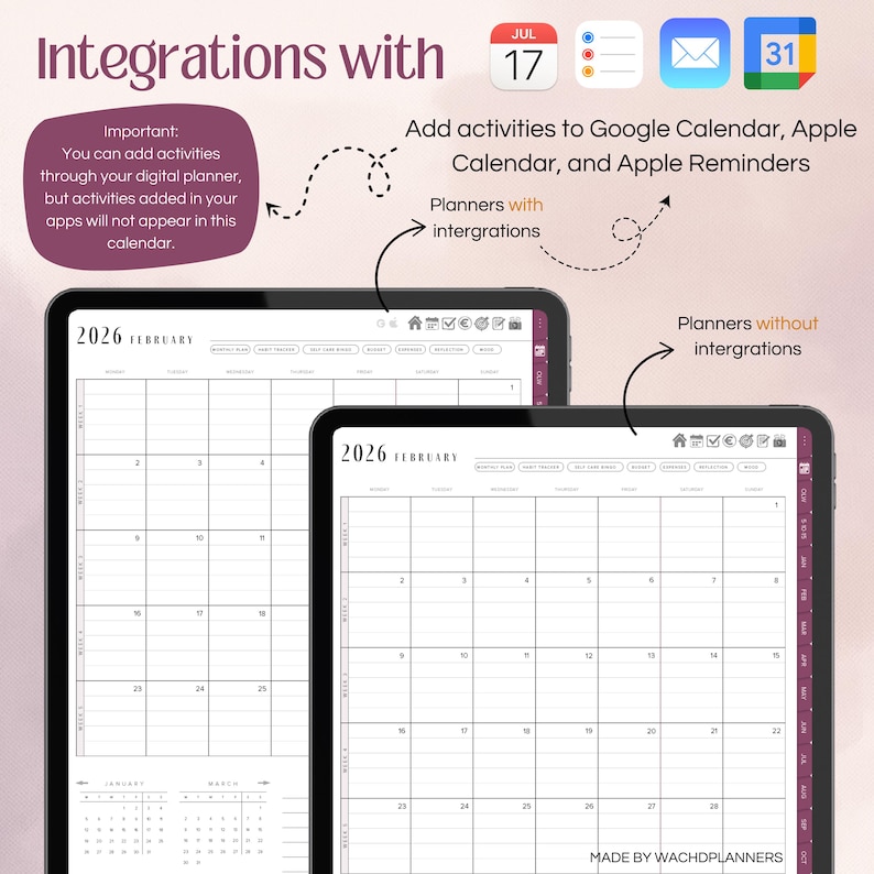 Digital Planner 2026 | Hyperlinked PDF Planner | iPad Planner for ...
