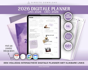 Dutch Digital Planner 2026 | PDF Planner with Hyperlinks | Goodnotes iPad Agenda | Notability | Dated Digital Calendar