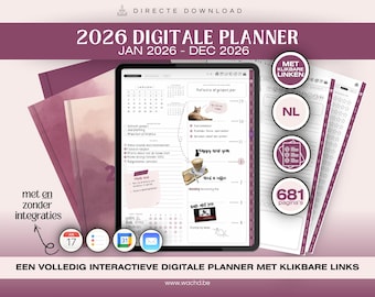 Dutch Digital Planner 2026 | PDF Planner with Hyperlinks | Goodnotes iPad Agenda | Notability | Dated Digital Calendar
