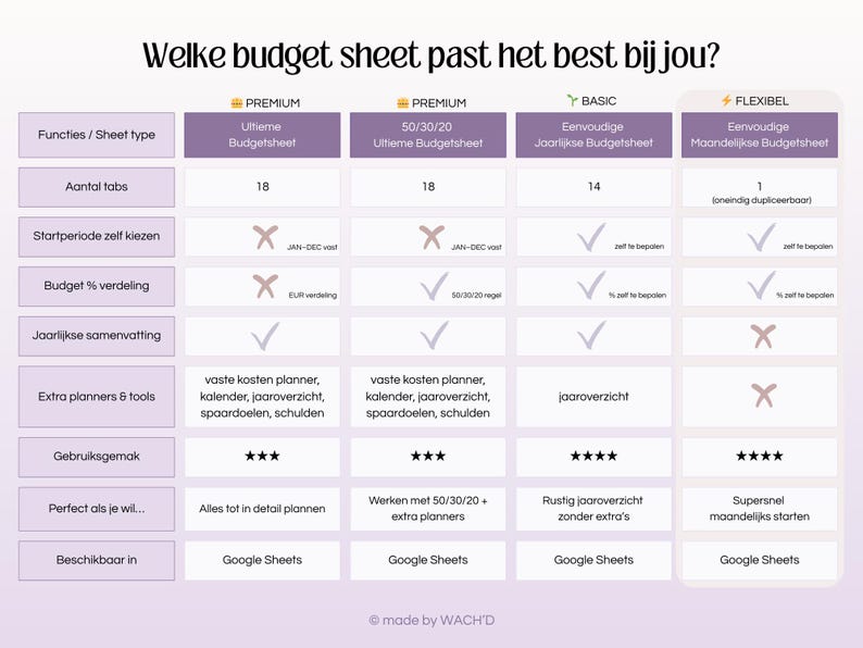 Niederländischer Budgetplaner | Einfache Google Tabellen | Monatlicher Budgetplaner | Persönliche Finanzen | Persönliches Budget | Budgetierung Bild 6