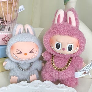 Halsketten für Labubu, Labubu Halsketten, Labubu Accessoire, Labubu Halskette, Mode kubanische Kettenhalsketten für Labubu, Geschenk für Labubu