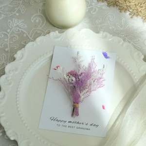 Mother's Day Card, Grandma Floral Card, Handmade Cards for Mum, Floral Botanical Cards, Personalised card, Mother's day gift, 60th card mum