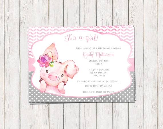 Little Piggy impreso Invitaciones para baby shower Niña - Etsy México Little Piggy impreso Invitaciones para baby shower Niña - Etsy México