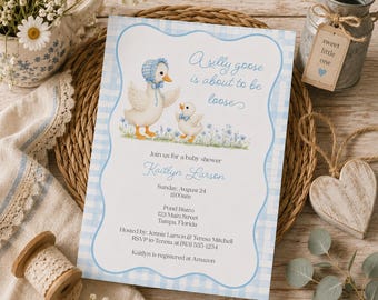 Silly Goose Baby Shower Invitation with Matching Shower Cards