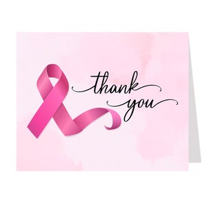 Cartes de remerciement pour le cancer du sein, survivante du cancer, carte de remerciement, carte de correspondance imprimée