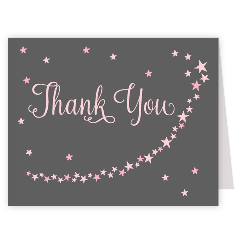 Twinkle Little Star Thank You Cards Baby Shower Birthday Etsy