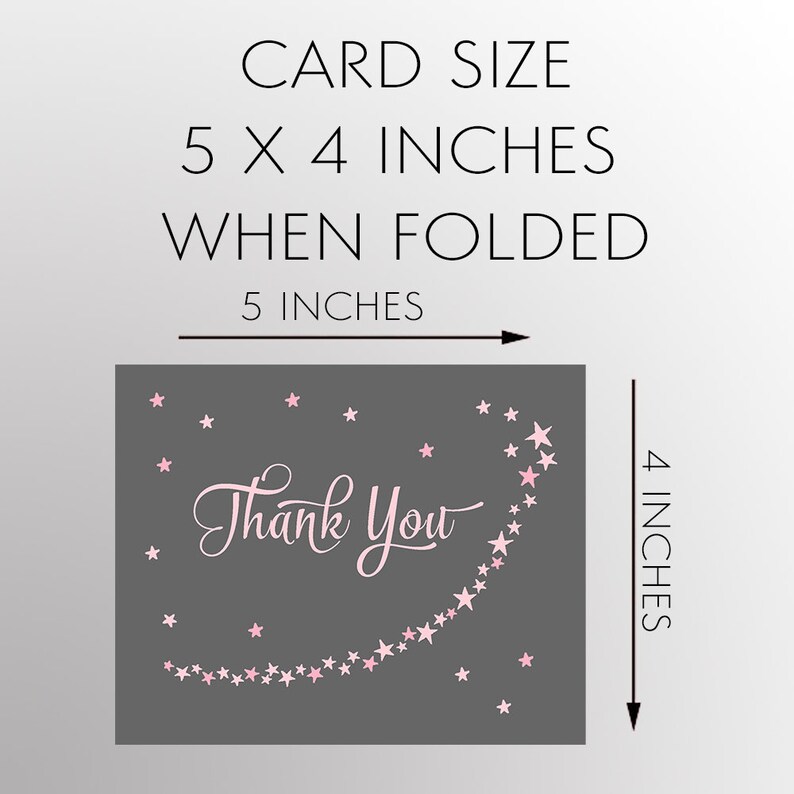 Twinkle Little Star Thank You Cards Baby Shower Birthday Etsy
