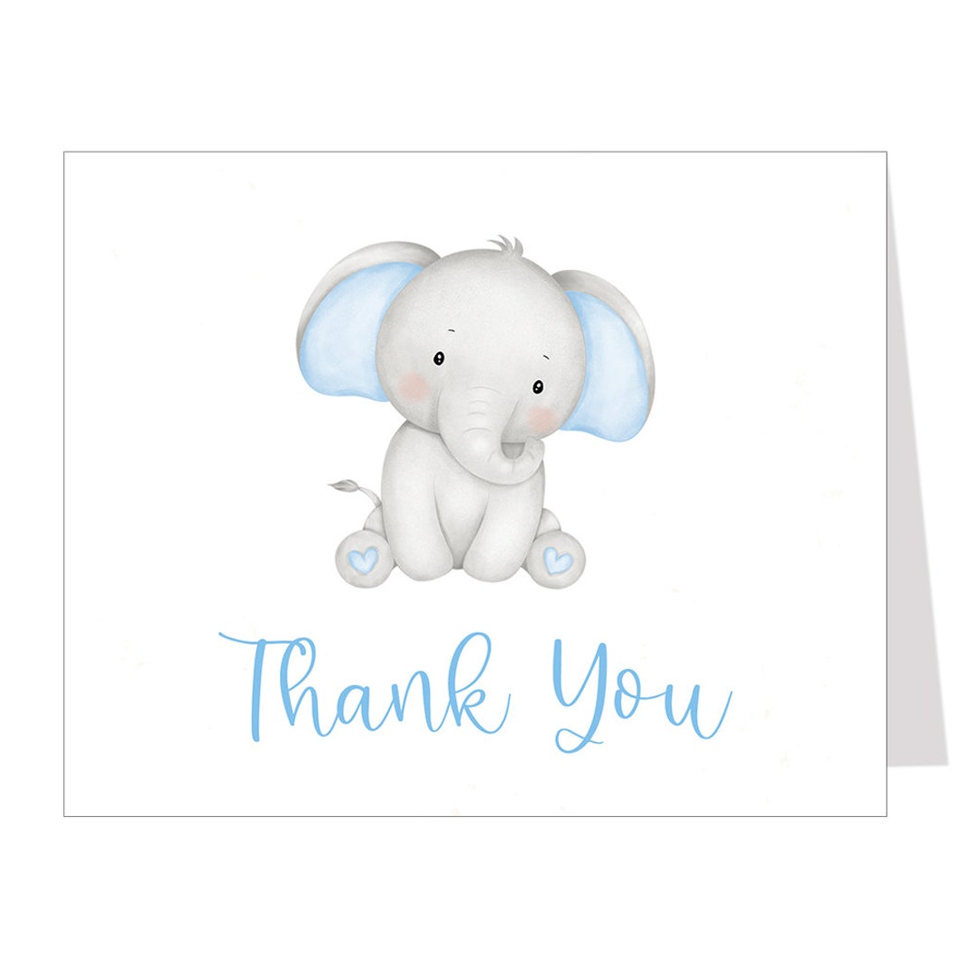 Elephant Thank You Cards, Little Peanut, Baby Shower, Pink, Blue, Boy ...