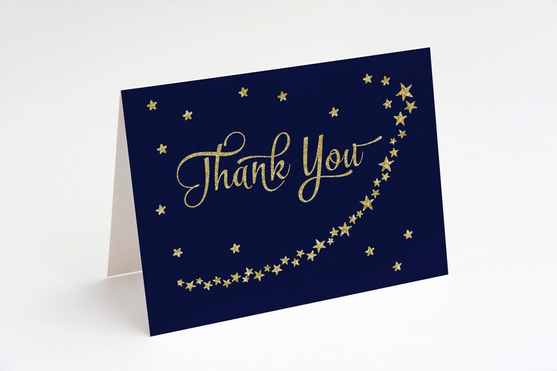 Thank You Cards Baby Shower Birthday Twinkle Little Star Etsy
