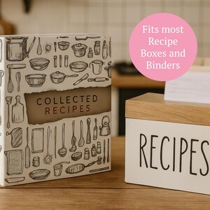 PRINTED Hydrangea Recipe Card, Bridal Shower, Double Sided Cards, Something Blue , Wedding image 4