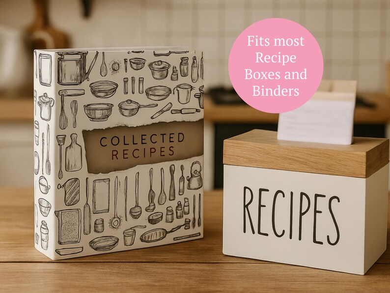 PRINTED Hydrangea Recipe Card, Bridal Shower, Double Sided Cards, Something Blue , Wedding image 4