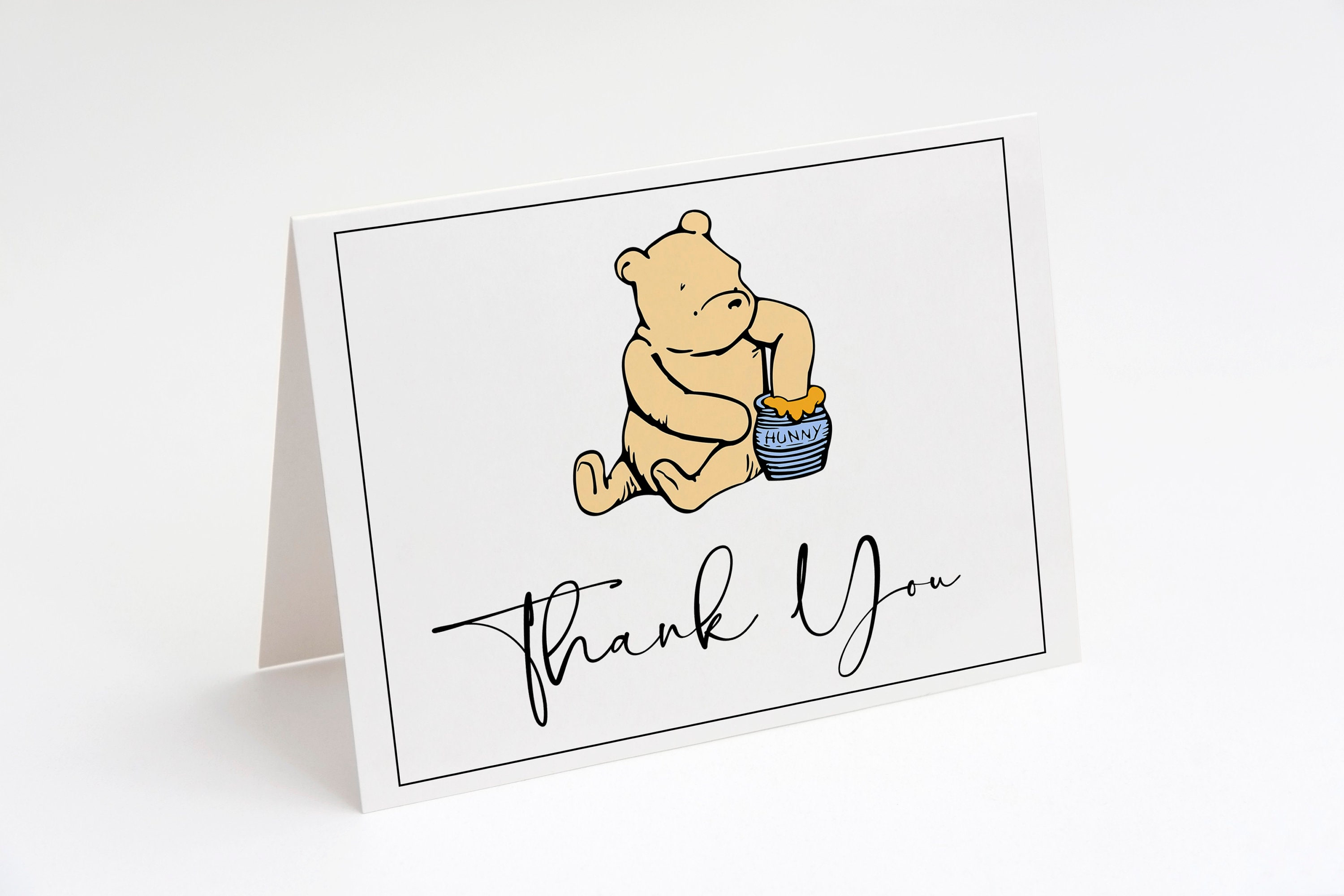 Winnie the Pooh Thank You Cards Baby Shower Nostalgic image