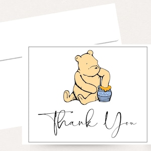 Pooh Thank You Cards - Etsy