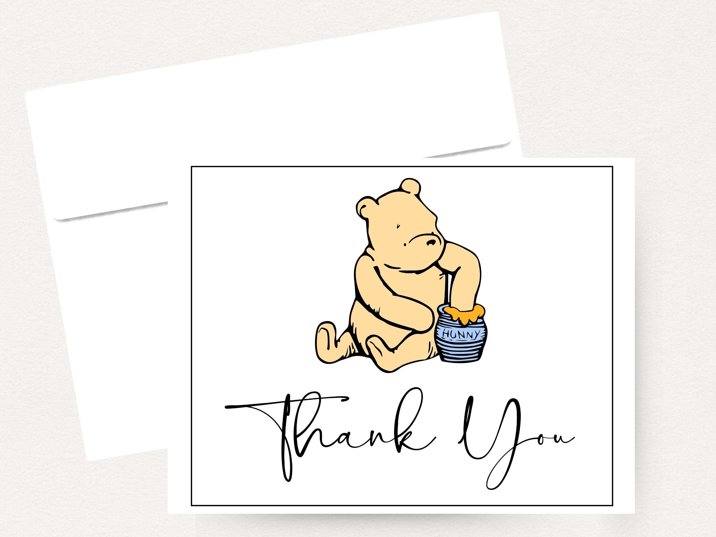 Pooh Thank You Cards - Etsy