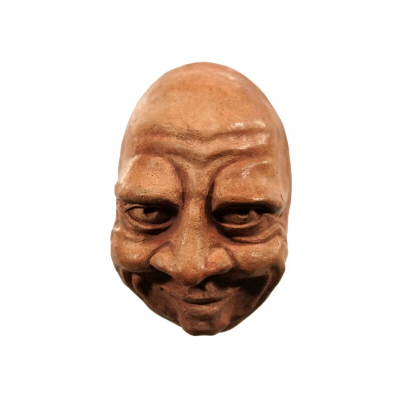 Unique Cement Fridge Magnet Funny Refrigerator Magnet Expressive Devious Face Eclectic Kitchen Decor