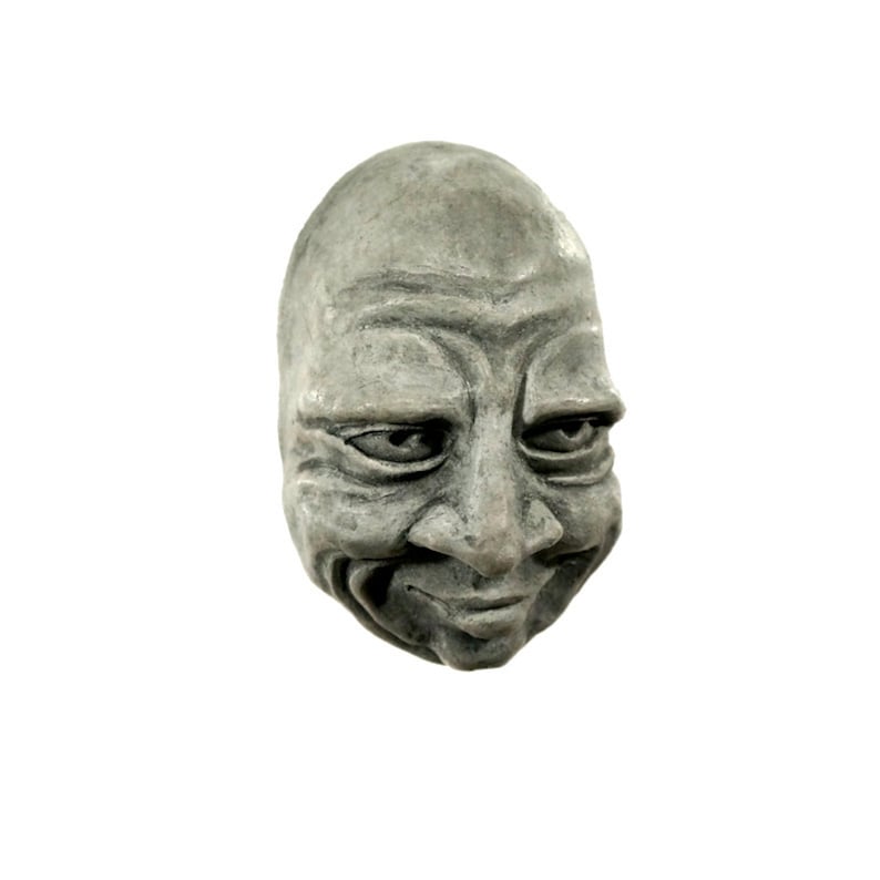 Unique Cement Fridge Magnet Funny Refrigerator Magnet Expressive Devious Face Eclectic Kitchen Decor