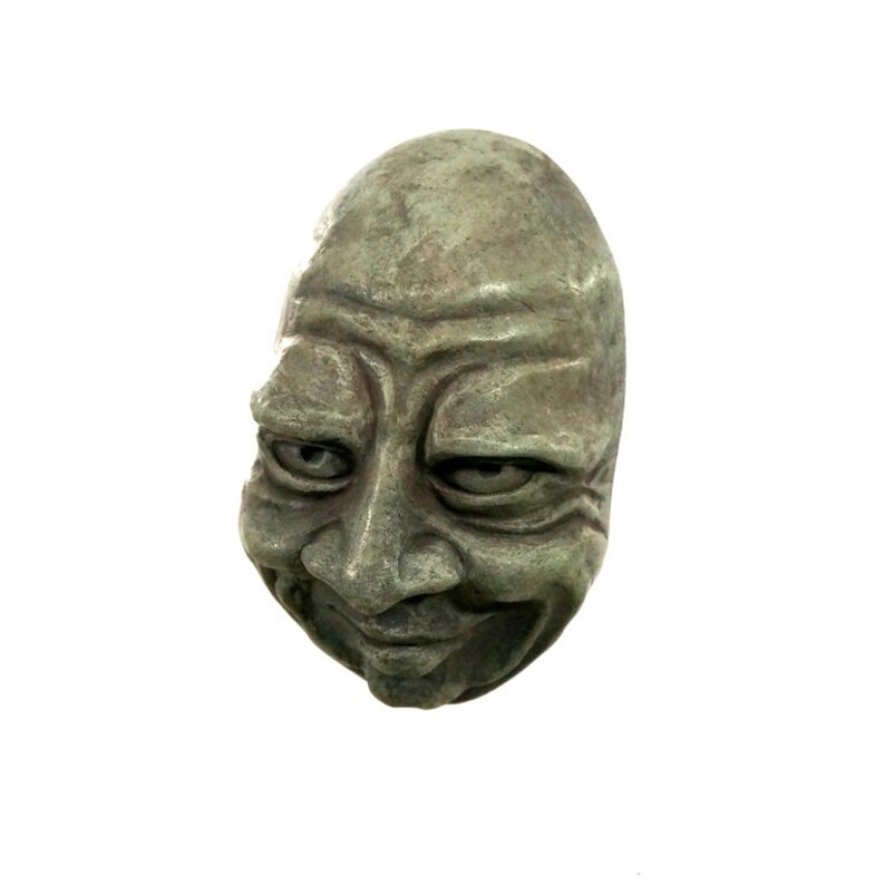 Unique Cement Fridge Magnet Funny Refrigerator Magnet Expressive Devious Face Eclectic Kitchen Decor