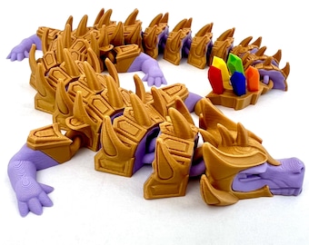 Superhero Dragons | Articulated Fidget Toy | 3D Printed Gift | Comic-Inspired Collectible