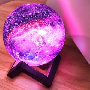 3D Print Moon Lamp - 16 Colors LED Night Light, Remote Control, Rechargeable Bedroom Decor & Christmas Gifts for Atmosphere