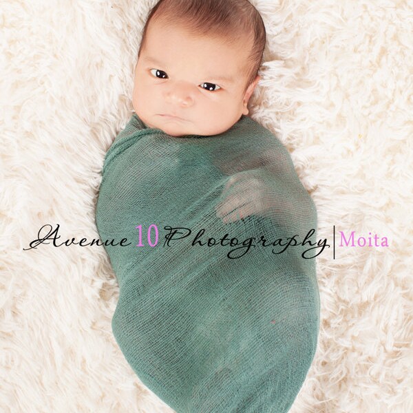 CLEARANCE Forest Green Cheesecloth Fabric Wrap, Newborn Baby Boy Girl Photography Prop, Newborns Cocoon Maternity Wraps Photo Props
